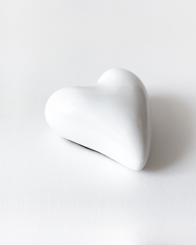CORAZÓN CERÁMICA CHICO BLANCO
